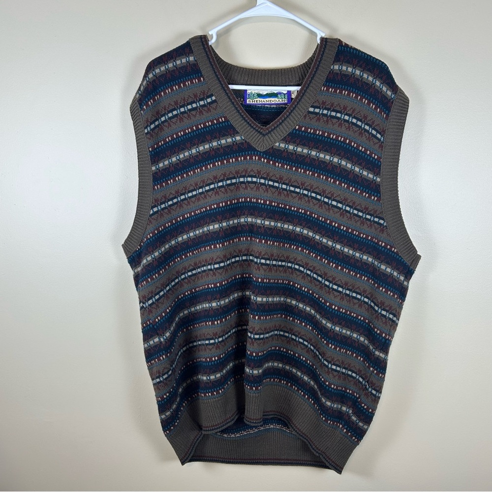 Shenandoah men's  vest Size XL geometric pattern Made In USA 100% Cotton